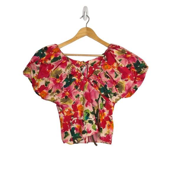 J. Crew Cecily Top Tie Back Floral Stretch Cotton NWT 4 - Picture 4 of 9